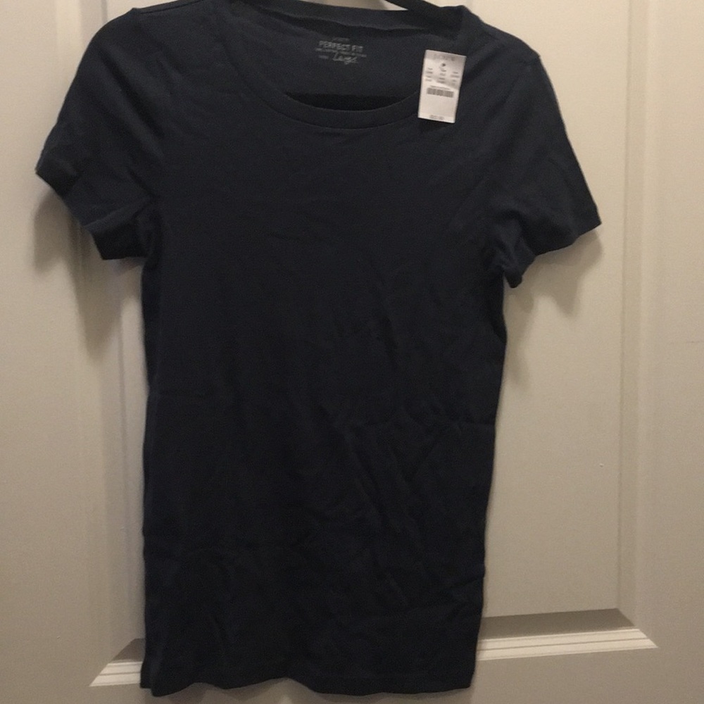 J.Crew Perfect Fit Tee Large L Navy NWT
